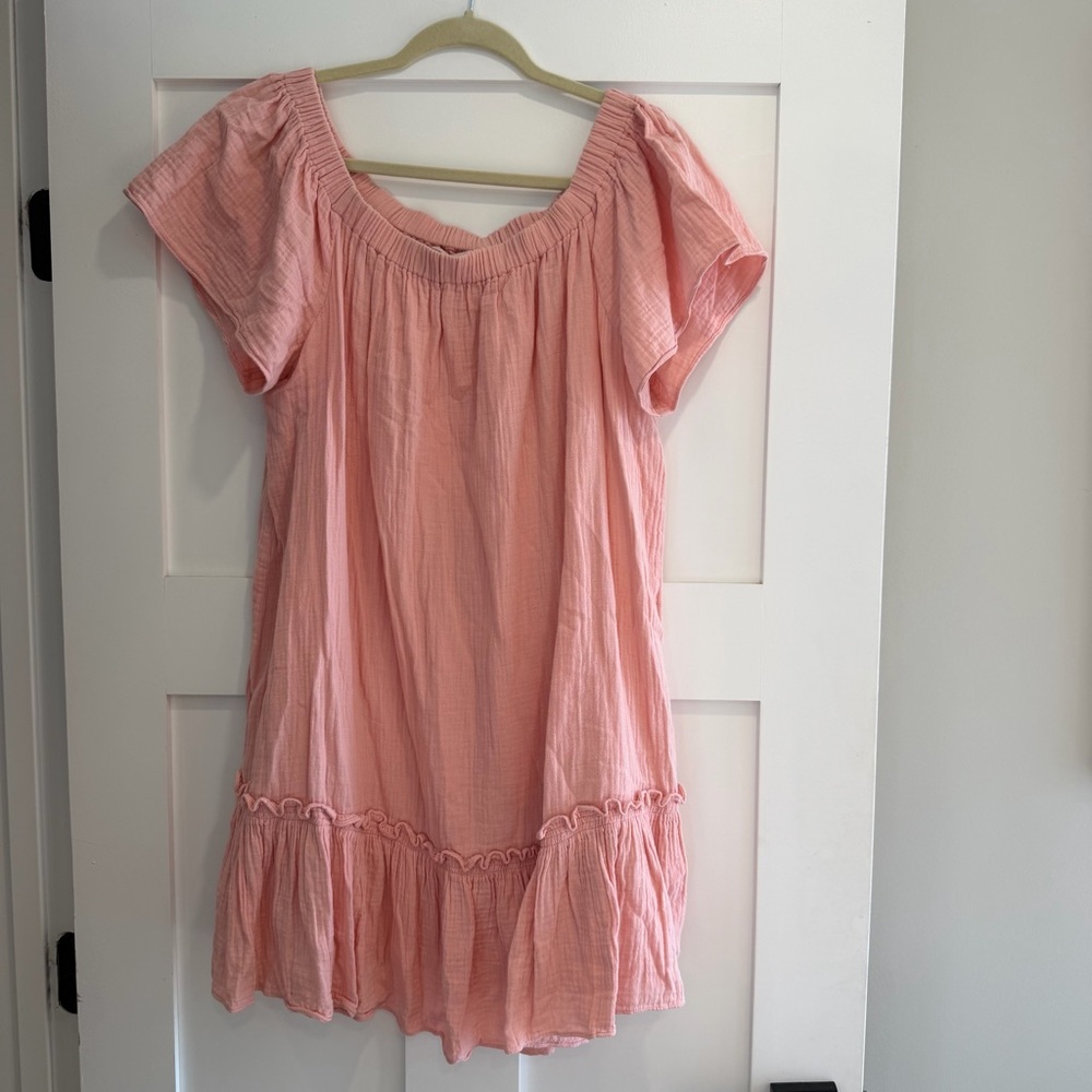 Rebecca Taylor Off Shoulder Gauze Mini Dress